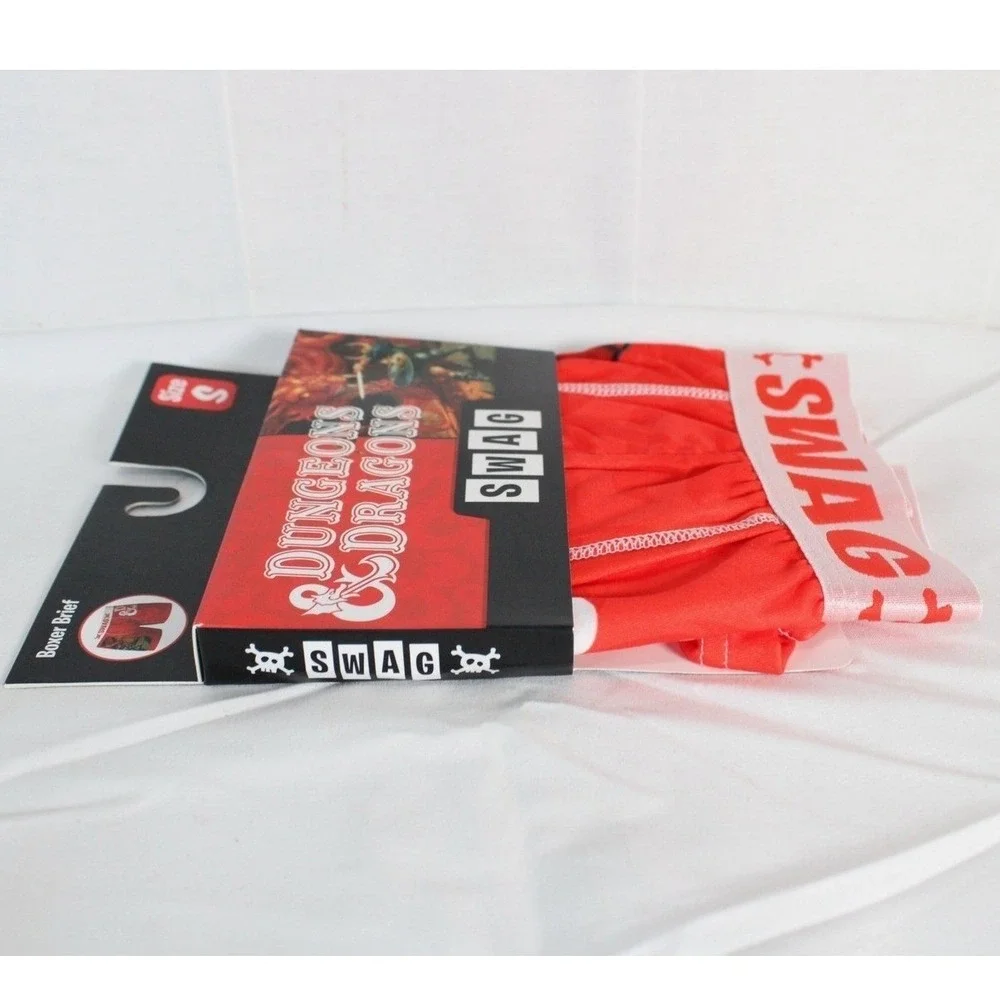 SWAG Dungeons & Dragons Boxer Briefs Mens Small Red D&D Dragon Fantasy 3 Pack